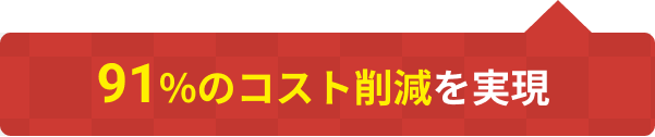 91％のコスト削減を実現