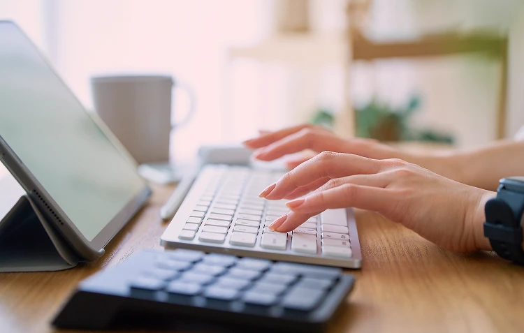 PCを入力する様子